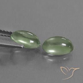 2.63캐럿 천연 황록색 프레나이트 보석, 타원형, 투명한