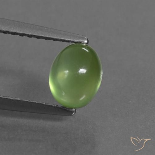 1.20ct 자연스러운 황록색 프레나이트, 타원형, 투명한