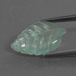 5.02캐럿 천연 연한 초록색 프레나이트, 멋진 모양, 투명한