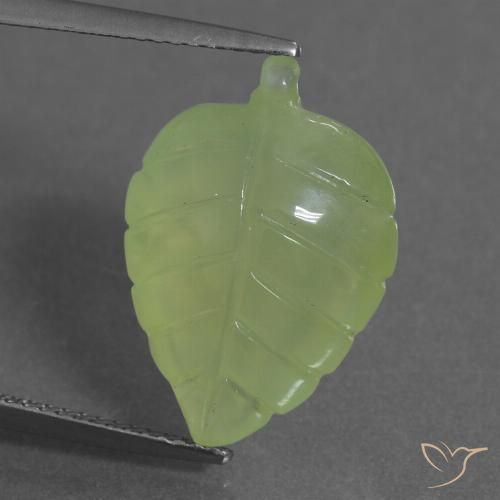 11.78ct 자연스러운 라임 그린 프레나이트, 팬시한, 투명한