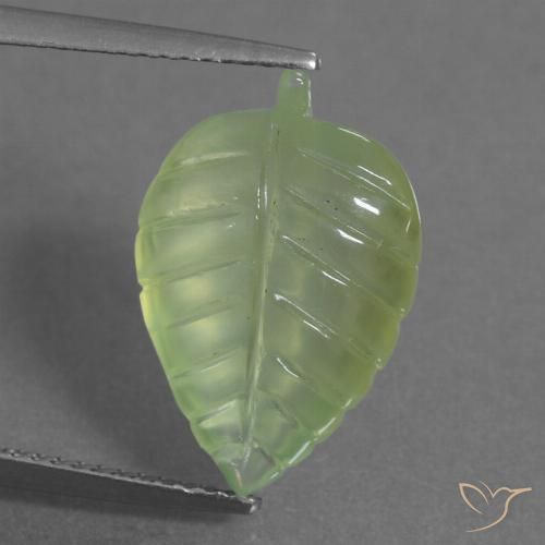 7.23ct 자연스러운 미디엄 그린 프레나이트, 팬시한, 투명한