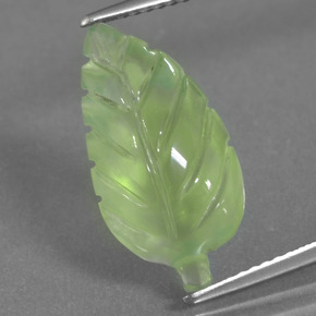 6.66캐럿 천연 그린 프레나이트, 멋진 모양, 18.3×9.4 mm, 투명한