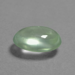 2.05캐럿 천연 라이트 그린 프레나이트, 타원형 컷, 9.8×6.4 mm, 투명한