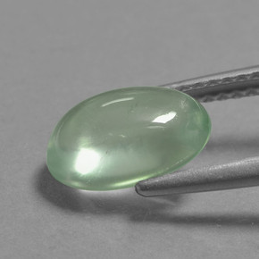 2.05캐럿 천연 라이트 그린 프레나이트, 타원형 컷, 9.8×6.4 mm, 투명한