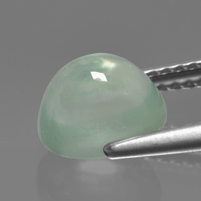 2.39캐럿 천연 매우 밝은 세이지 그린 프레나이트, 타원형 컷, 투명한