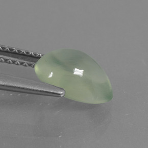 1.62캐럿 천연 그린 프레나이트, 배 모양, 8.7×6.5 mm, 투명한