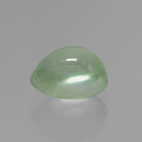 1.57캐럿 천연 그린 프레나이트, 배 모양, 7.7×6.6 mm, 투명한