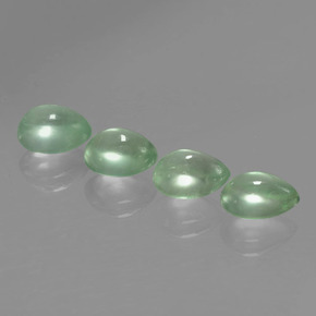 4.62캐럿 천연 그린 프레나이트 보석, 배 모양, 7.4×6 mm, 투명한