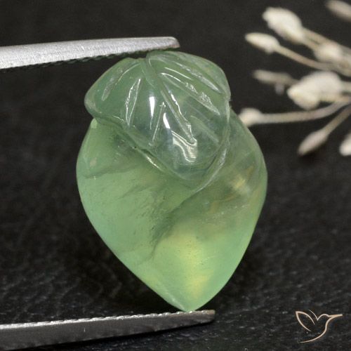 13.18ct 자연스러운 올리브 그린 프레나이트, 팬시한, 투명한