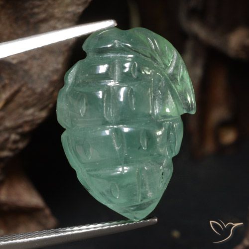 19.26ct 자연스러운 연한 초록색 프레나이트, 팬시한, 투명한
