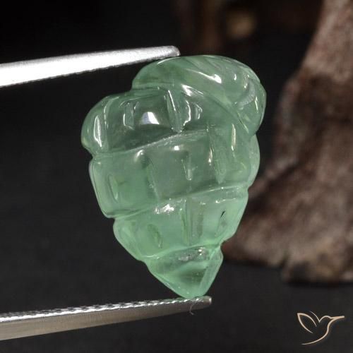11.58ct 자연스러운 연한 초록색 프레나이트, 팬시한, 투명한