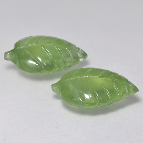 11.71캐럿 천연 라임 그린 프레나이트 보석, 멋진 모양, 16.3×11 mm, 투명한