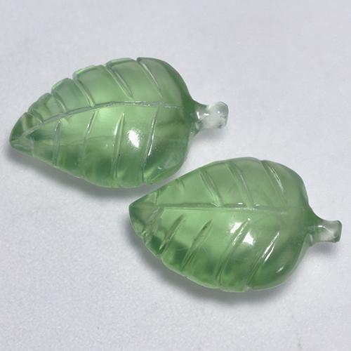 8.74캐럿 천연 라이트 그린 프레나이트 보석, 멋진 모양, 14.8×9.8 mm, 투명한
