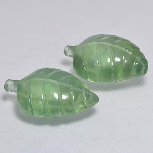 8.74캐럿 천연 라이트 그린 프레나이트 보석, 멋진 모양, 14.8×9.8 mm, 투명한