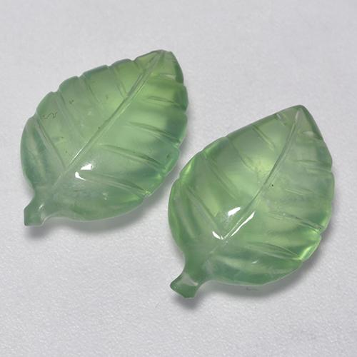 11.38캐럿 천연 라이트 그린 프레나이트 보석, 멋진 모양, 17×10.7 mm, 투명한