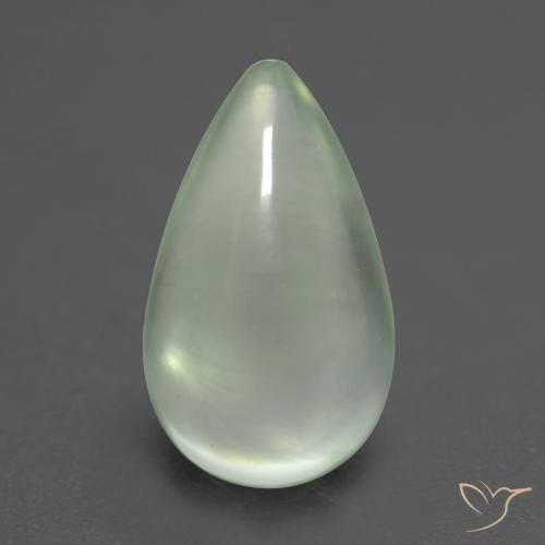 2.58ct 자연스러운 매우 밝은 녹색 프레나이트, 배 모양, 투명한