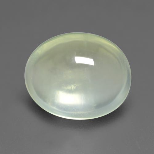 2.50캐럿 천연 페일 페어 그린 프레나이트, 타원형 컷, 9.9×8.1 mm, 투명한