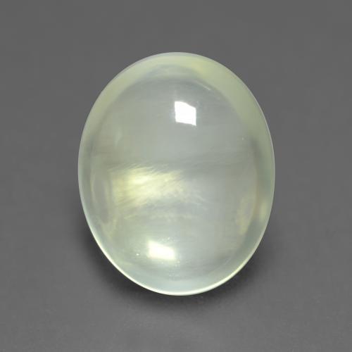 2.50캐럿 천연 페일 페어 그린 프레나이트, 타원형 컷, 9.9×8.1 mm, 투명한