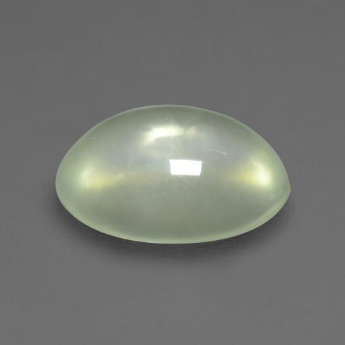 2.50캐럿 천연 페일 페어 그린 프레나이트, 타원형 컷, 9.9×8.1 mm, 투명한