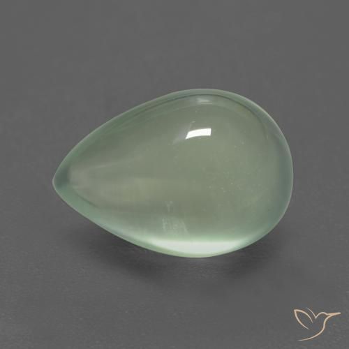 3.63ct 자연스러운 라이트 페어 그린 프레나이트, 배 모양, 투명한