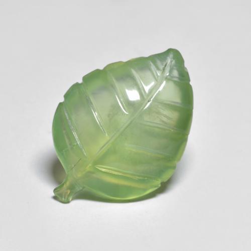 9.34캐럿 천연 노란빛 그린 프레나이트, 멋진 모양, 19.1×13.5 mm, 투명한