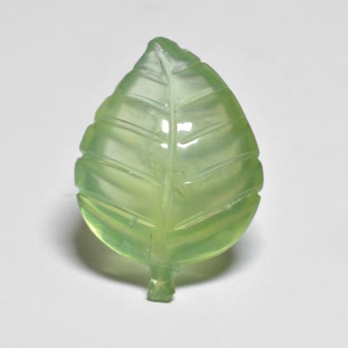 9.34캐럿 천연 노란빛 그린 프레나이트, 멋진 모양, 19.1×13.5 mm, 투명한