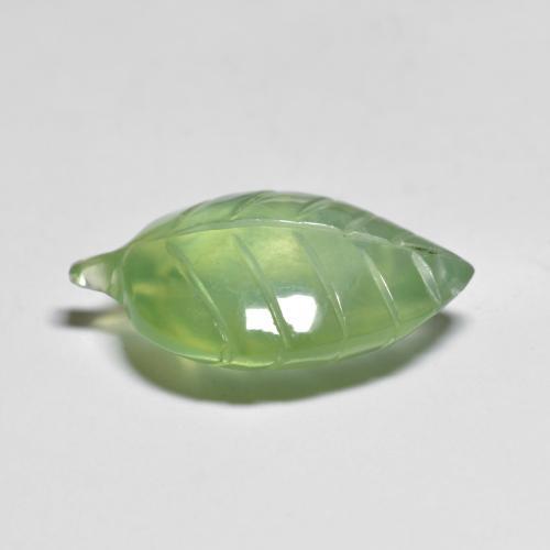 9.34캐럿 천연 노란빛 그린 프레나이트, 멋진 모양, 19.1×13.5 mm, 투명한