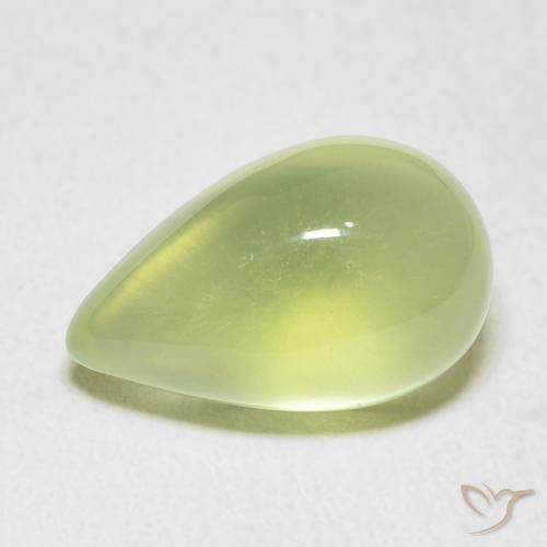 7.33ct 자연스러운 라임 그린 프레나이트, 배 모양, 투명한