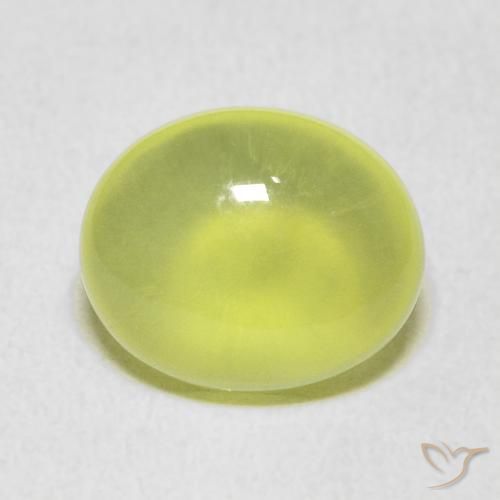 4.85ct 자연스러운 라임 그린 프레나이트, 타원형, 투명한