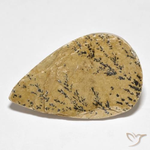 27.96ct 자연스러운 다색 실로멜란 덴드라이트, 배 모양, 불투명체