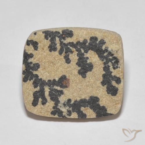 25.75ct 자연스러운 다색 실로멜란 덴드라이트, 방석, 불투명체
