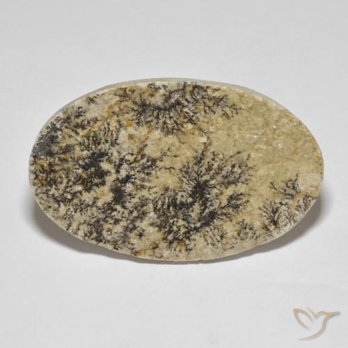 37.32ct 자연스러운 다색 실로멜란 덴드라이트, 타원형, 불투명체