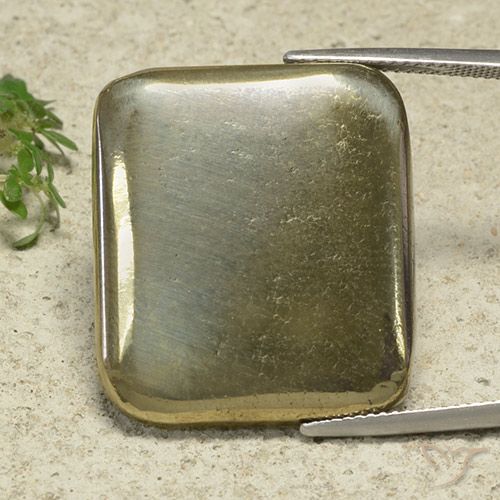 49.74ct 자연스러운 금 황철석, 방석, 불투명체