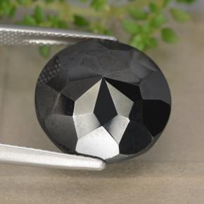 19.12캐럿 천연 다크 그레이 메탈릭 황철석, 라운드 컷, 불투명체