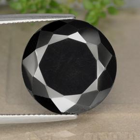 21.15캐럿 천연 다크 메탈릭 그레이 파이라이트, 라운드 컷, 16.28 mm, 불투명체