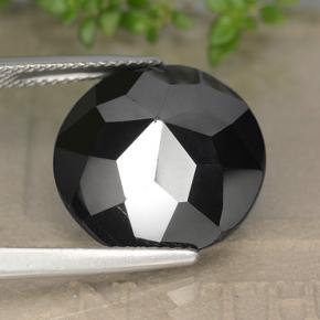 21.15캐럿 천연 다크 메탈릭 그레이 파이라이트, 라운드 컷, 16.28 mm, 불투명체