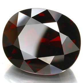 32.16캐럿 천연 딥 레드 파이로프 가넷, 타원형 컷, 19.9×16.4 mm, IF