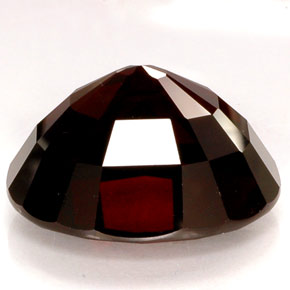 46.71캐럿 천연 딥 레드 파이로프 가넷, 타원형 컷, 22.1×18.9 mm, IF
