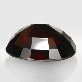 42.20캐럿 천연 딥 레드 파이로프 가넷, 타원형 컷, 23.1×16.4 mm, IF