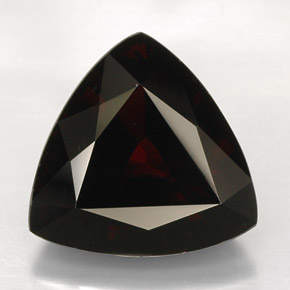 26.11캐럿 천연 다크 레드 파이로프 가넷, 트릴리언, 18.6×18.4 mm, VVS