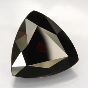 26.11캐럿 천연 다크 레드 파이로프 가넷, 트릴리언, 18.6×18.4 mm, VVS