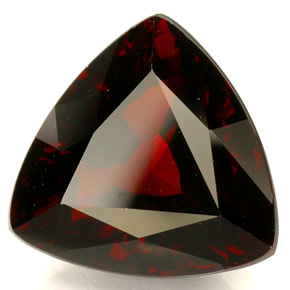 8.18캐럿 천연 딥 레드 파이로프 가넷, 트릴리언, 12.2×11.8 mm, IF