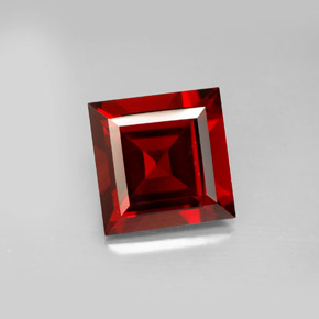 4.23캐럿 천연 레드 파이로프 가넷, 스퀘어, 9.1×9.1 mm, VVS