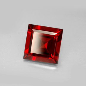 4.23캐럿 천연 레드 파이로프 가넷, 스퀘어, 9.1×9.1 mm, VVS