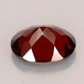 5.39캐럿 천연 딥 레드 파이로프 가넷, 타원형 컷, 12.1×10.2 mm, VS