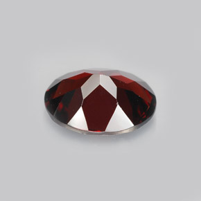 2.86캐럿 천연 딥 레드 파이로프 가넷, 타원형 컷, 9.8×7.9 mm, VVS-VS