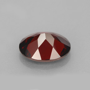 2.94캐럿 천연 딥 레드 파이로프 가넷, 타원형 컷, 9.9×8 mm, VVS-VS