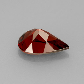 1.50캐럿 천연 딥 레드 파이로프 가넷, 배 모양, 9.1×5.9 mm, VS