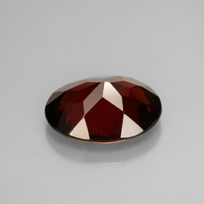 2.59캐럿 천연 딥 레드 파이로프 가넷, 타원형 컷, 9.9×7.8 mm, VS