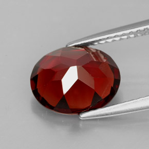 3.36캐럿 천연 딥 레드 파이로프 가넷, 타원형 컷, 10.1×8.2 mm, VS